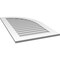 Ekena Millwork Quarter Round Top Right Surface Mount PVC Gable Vent w/ 3-1/2"W x 1"P Standard Frame, 24"W x 42"H GVPQR24X4201SN - alternate 2